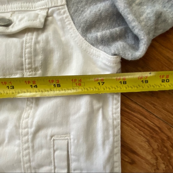 American Eagle Outfitters Jean Jacket with Hood, White and grey - Picture 11 of 11